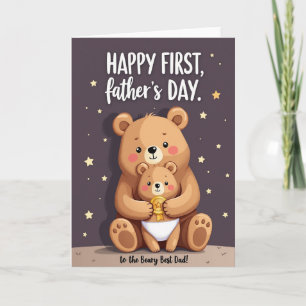 Sweet Fathers Day Bear Card