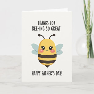 Sweet Fathers Day Bee Graphic Card