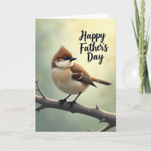 Sweet Fathers Day Bird On Branch Card
