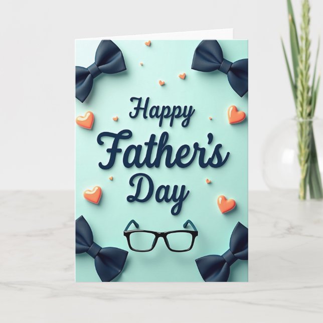Sweet Fathers Day Bow Ties Card (Front)