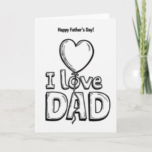Sweet Fathers Day Bubble Font Card