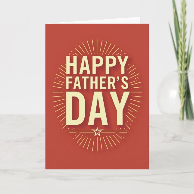 Sweet Fathers Day Burst Card (Front)