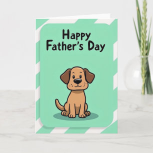 Sweet Fathers Day Cartoon Dog Card