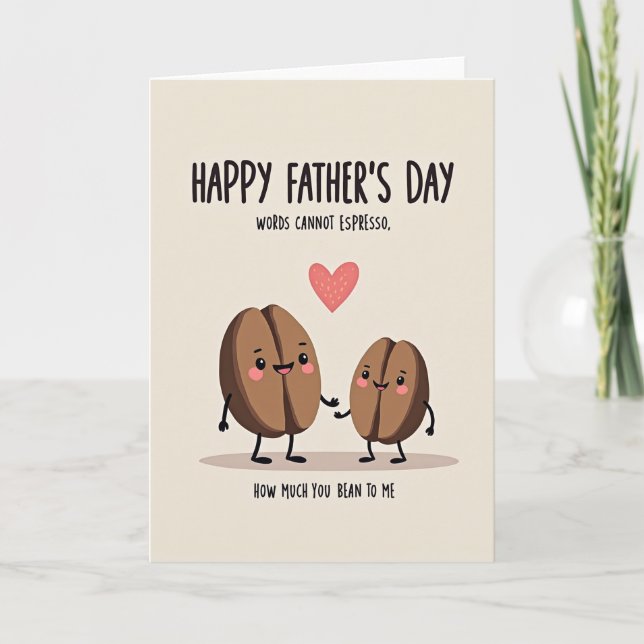 Sweet Fathers Day Coffee Bean Card (Front)