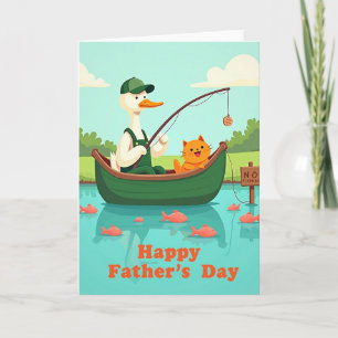 Sweet Fathers Day Fishing Boat Card