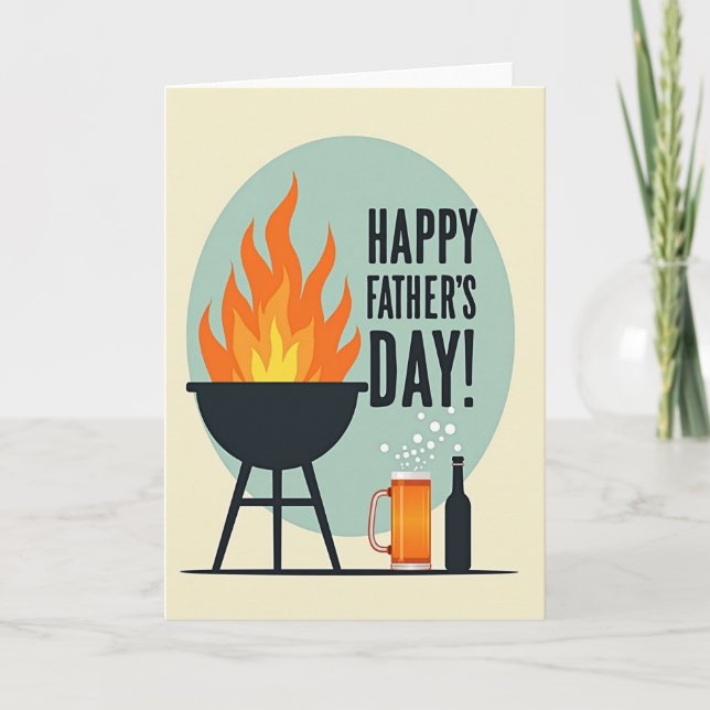 Sweet Fathers Day Flames Card (Front)