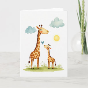 Sweet Fathers Day Giraffe Card