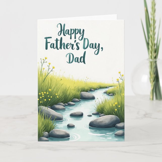 Sweet Fathers Day Meadow Card (Front)