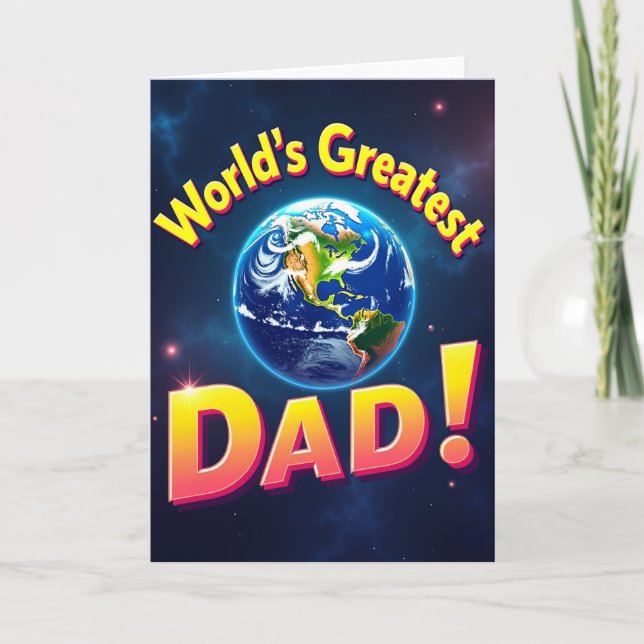 Sweet Fathers Day Planet Card (Front)