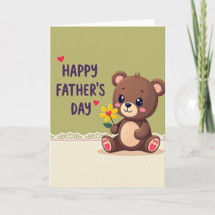 Sweet Fathers Day Plush Card
