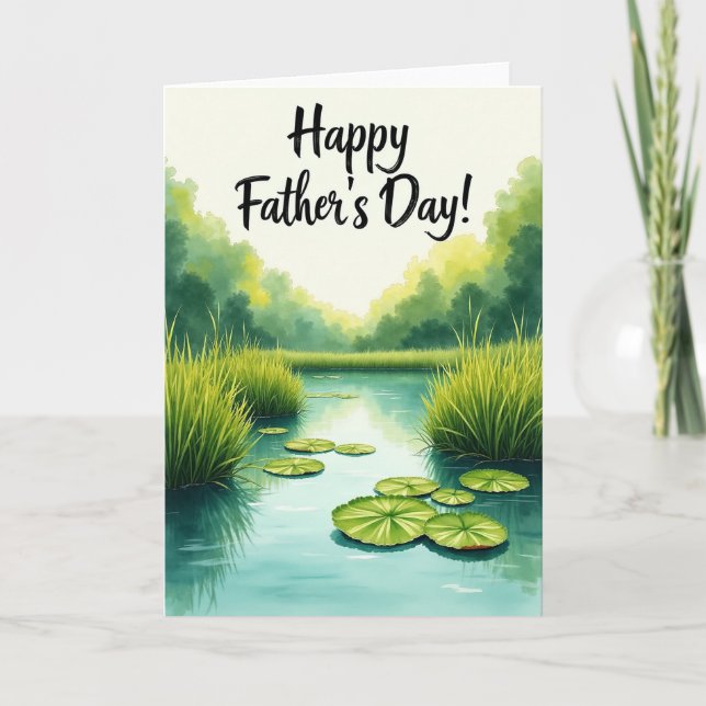 Sweet Fathers Day Pond Card (Front)