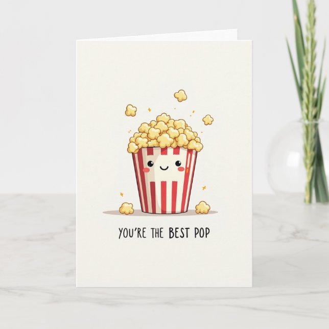 Sweet Fathers Day Popcorn Card (Front)