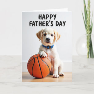 Sweet Fathers Day Puppy Ball Card