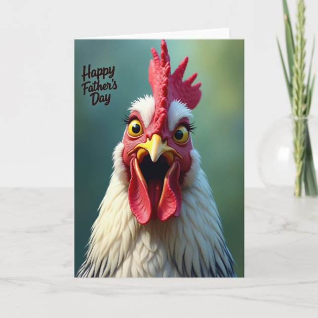 Sweet Fathers Day Rooster Card (Front)