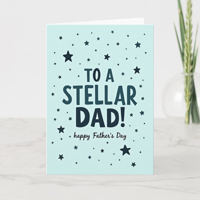 Sweet Fathers Day Starry Card (Front)