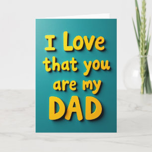 Sweet Fathers Day Teal Glow Card