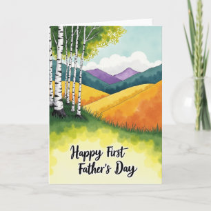 Sweet Fathers Day Tree Art Card