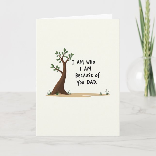 Sweet Fathers Day Tree Card (Front)