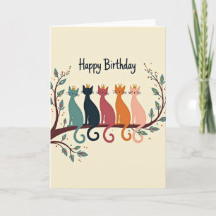 Sweet Felines Birthday Card
