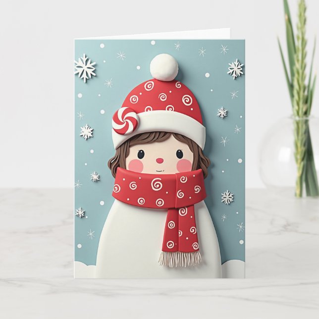 Sweet Felt Winter Figure Card (Front)