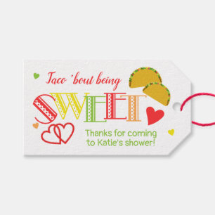Sweet Fiesta Taco Bout Love Bridal Shower Favour Gift Tags