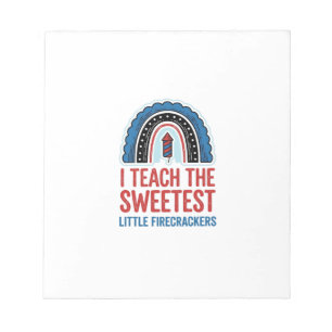 Sweet Firecracker Teacher Vintage Vector Shirt_1 Notepad