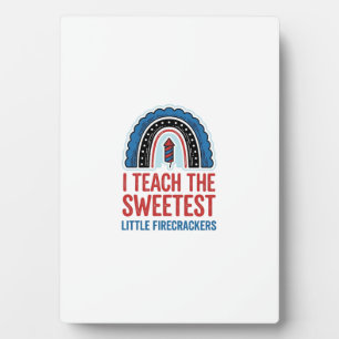 Sweet Firecracker Teacher Vintage Vector Shirt_1 Plaque