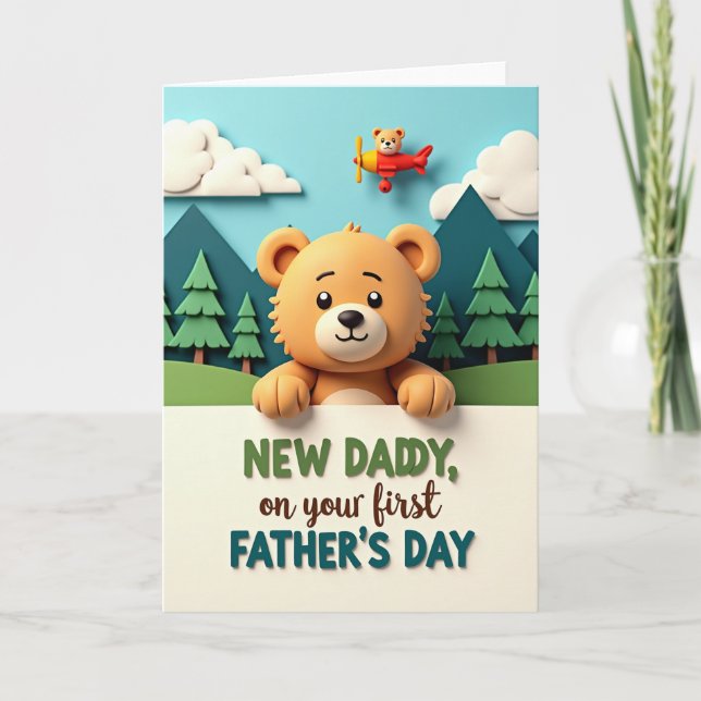 Sweet First Fathers Day Art Card (Front)