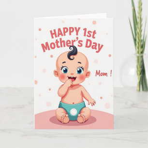 Sweet First Mothers Day Mom Card