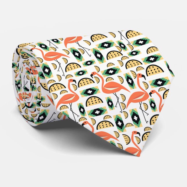 Sweet flamingos tie (Rolled)