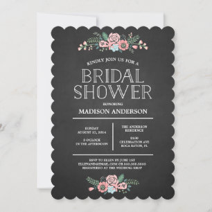 Sweet Floral   Bridal Shower Invitation