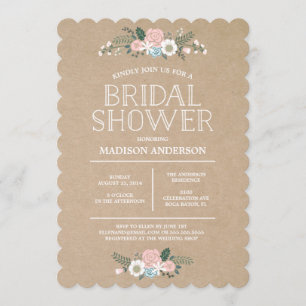 Sweet Floral   Bridal Shower Invitation