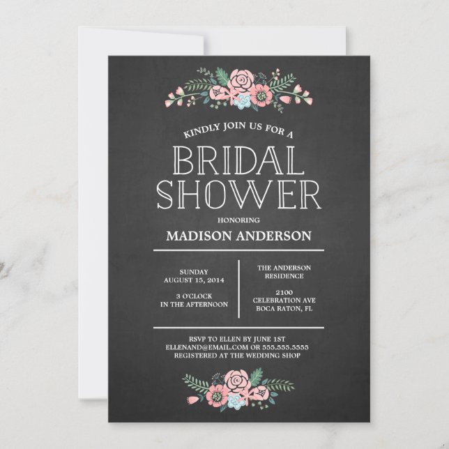 Sweet Floral | Bridal Shower Invitation (Front)