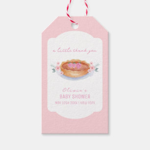 Sweet Floral Cutie Pie Raspberry Baby Shower Gift Tags