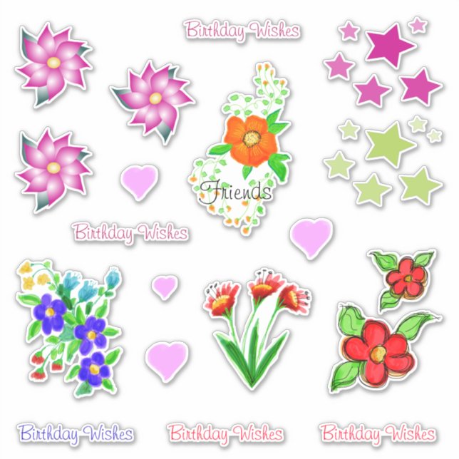 Sweet Floral Decals (Front)