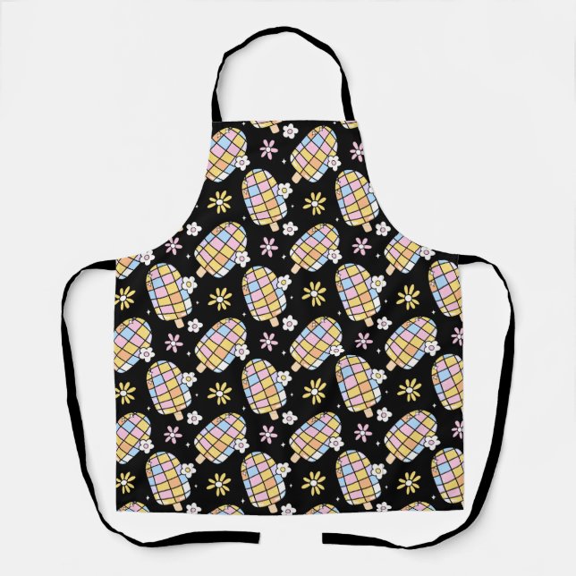 Sweet Floral Ice Cream – Whimsical Summer Pattern  Apron (Front)