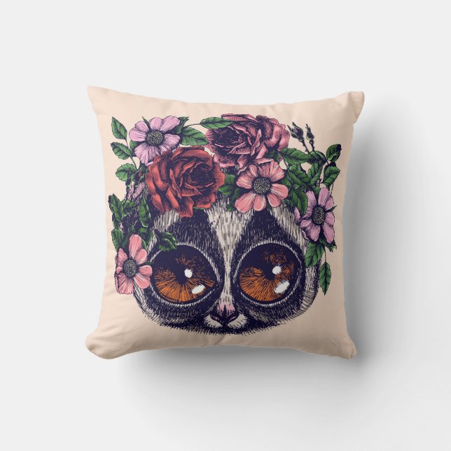 Sweet Floral Lemur Cushion (Front)