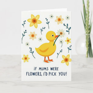 Sweet Floral Mothers Day Fowl Card