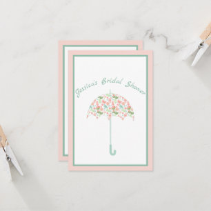 Sweet Floral Umbrella Bridal Shower Invitation