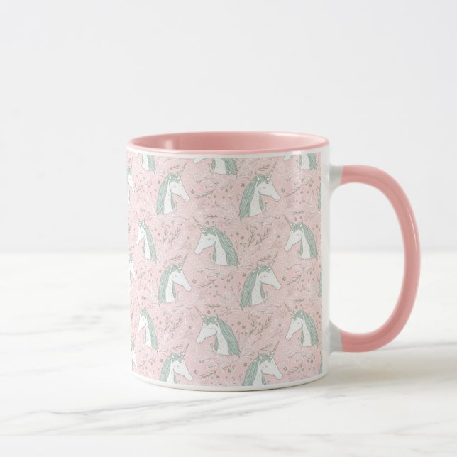 Sweet Floral Unicorn Pattern Mug (Right)