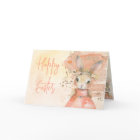 Sweet Floral Watercolor Easter Bunny Happy Easter