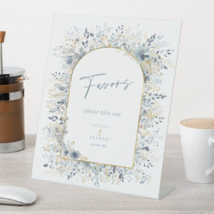 Sweet Floral Wedding Favours ID1045 Pedestal Sign