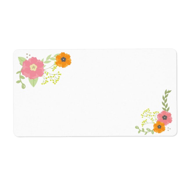Sweet Flower Garden Blank Labels (Front)