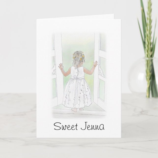 Sweet Flower Girl Thank You Card (Front)