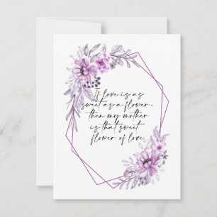 Sweet Flower of Love - A Mother's Day Tribute Holiday Card