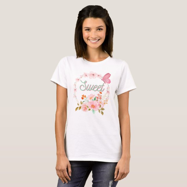 sweet flower T shirt (Front Full)