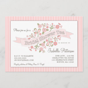 Sweet Flowers Bridal Shower Tea Party Invitation