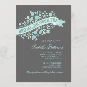 Sweet Flowers Bridal Shower Tea Party Invitation