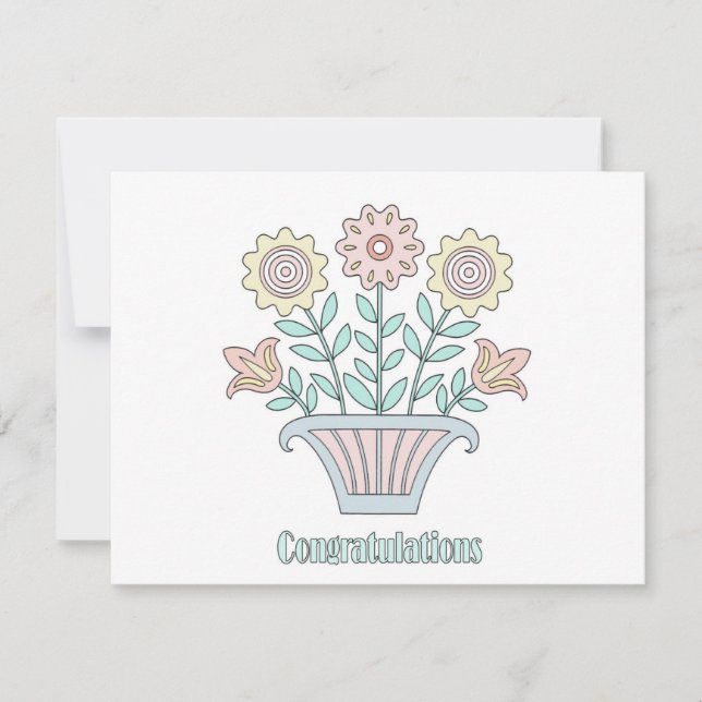 Sweet Flowers Congratulations Card (Front)