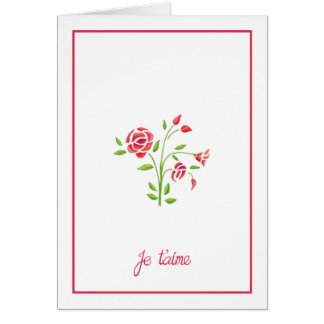 Sweet Flowers Je T'aime Card